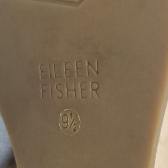 Eileen Fisher Sandals Womens Size 9.5 Gladiator Black Wedge Open Toe Leather - Picture 12 of 12